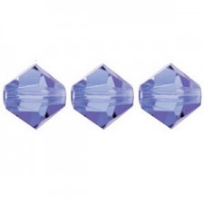 Preciosa MC Bicone 4mm beads Tanzanite 20410